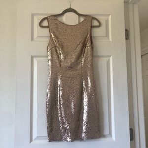 LULU’S Gold Sequin Dress